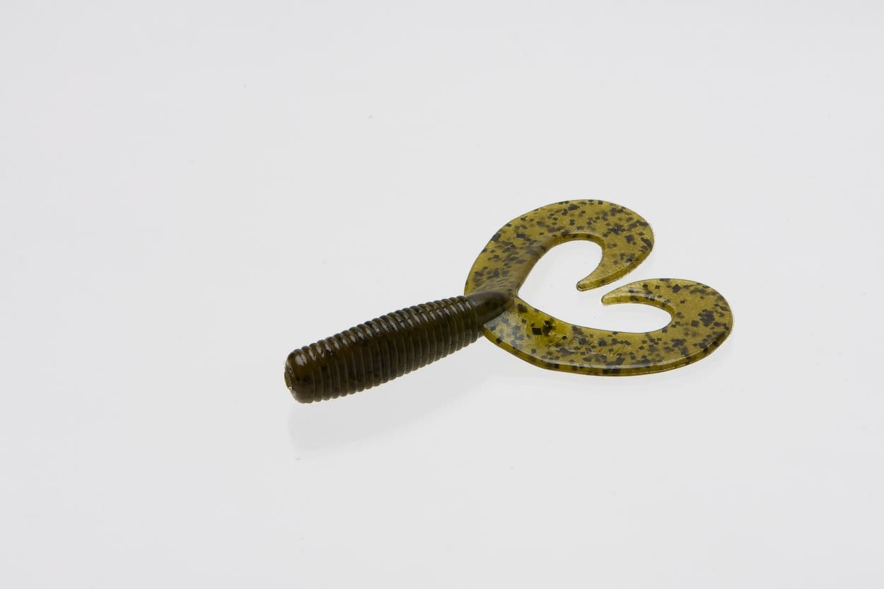 ZOOM 034-025 ZOOM Fat Albert Twin Tail 3.5" Green Pumpkin