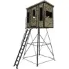 PENTHOUSE BOX BLIND W/ TOWER BASE / STEEL WALL CONSTUCTION / CRACKED MUD CAMO