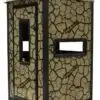 GUNNER BOX BLIND W/ DELUXE 10' TOWER / STEEL WALL CONSTUCTION / CRACKED MUD CAMO