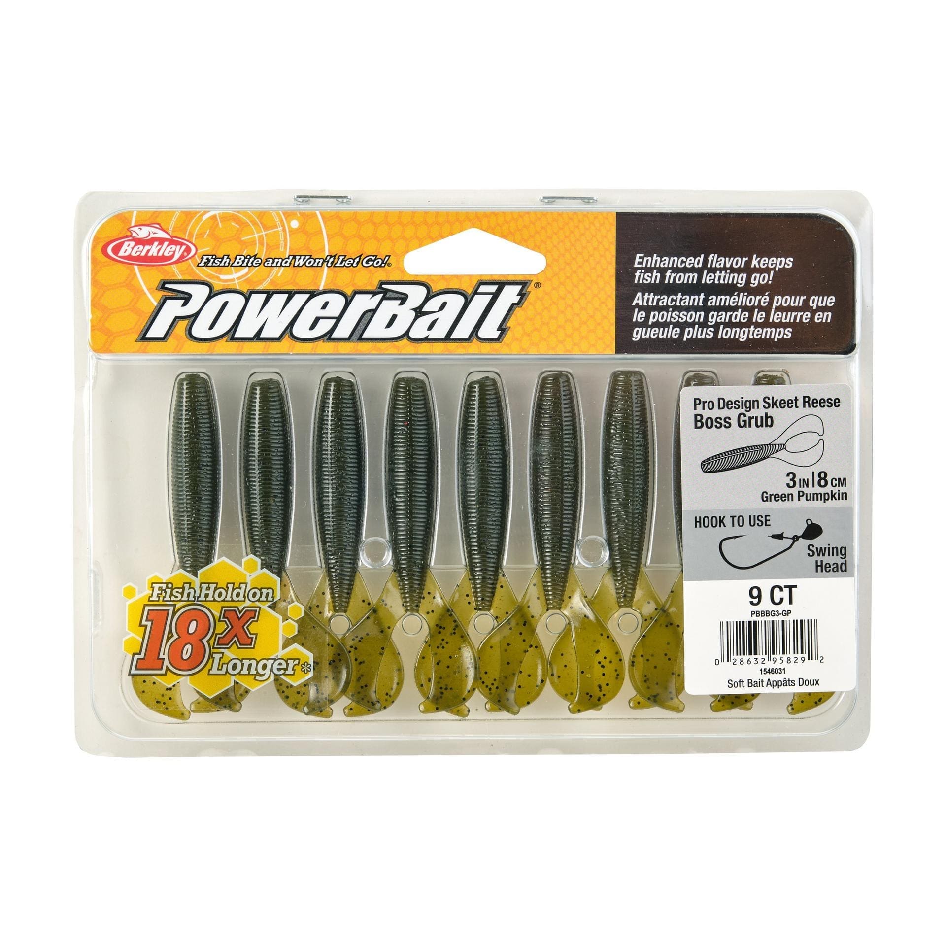 BerkleyPowerBait? The Boss Grub/Blister/Black Blue Fleck - Image 2