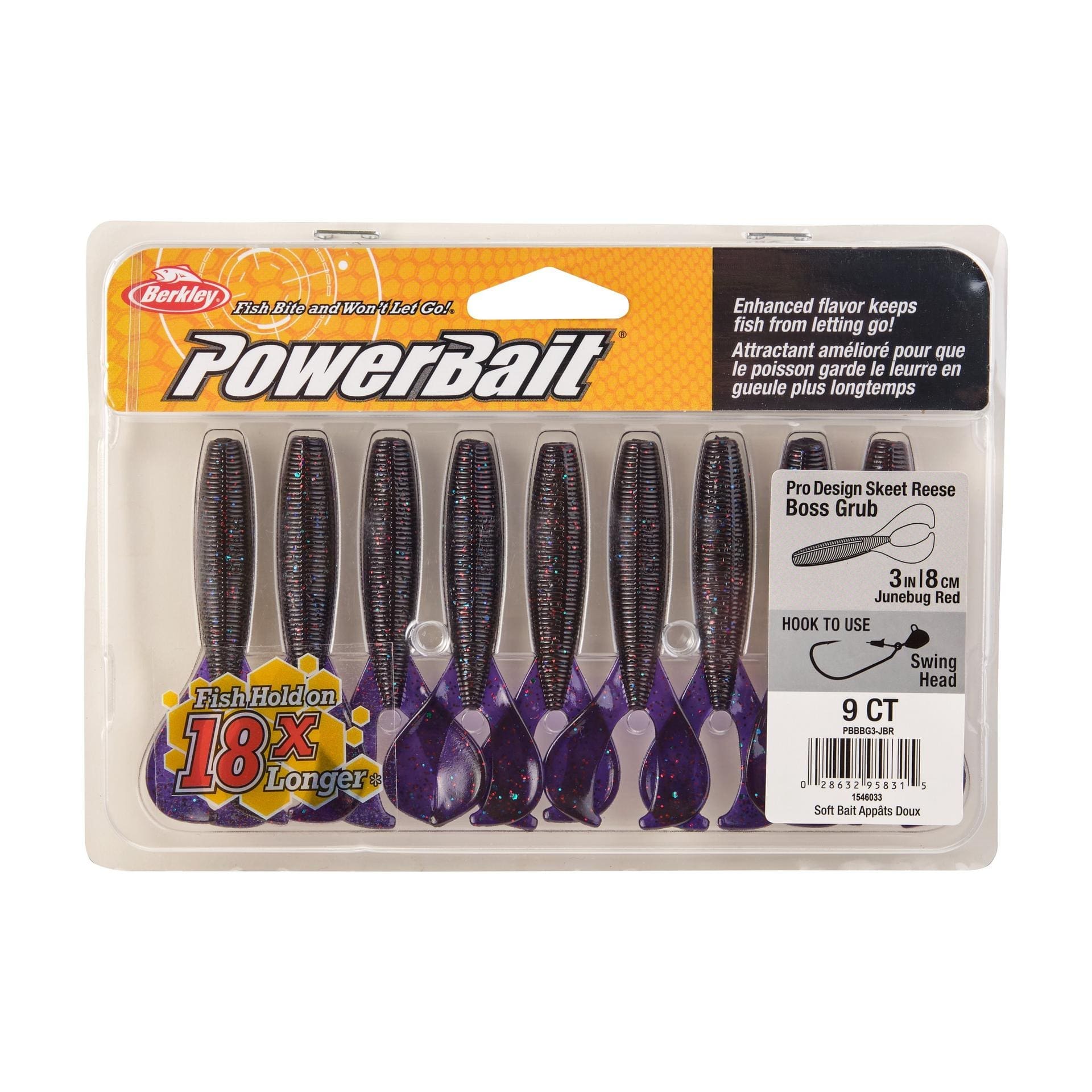 BerkleyPowerBait? The Boss Grub/Blister/Black Blue Fleck - Image 3